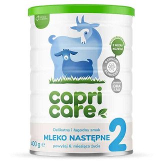 Capricare 2, mleko następne na mleku kozim, powyżej 6 miesiąca, 400 g USZKODZONE OPAKOWANIE - zdjęcie produktu