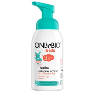 OnlyBio Kids, pianka do higieny intymnej dla dziewczynek od 3 lat, 300 ml - zdjęcie produktu