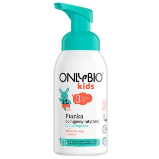 OnlyBio Kids, pianka do higieny intymnej dla chłopców od 3 lat, 300 ml - zdjęcie produktu