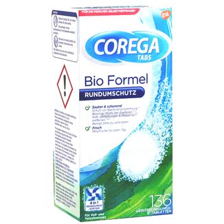 Corega Tabs Bio Formula, tabletki do czyszczenia protez zębowych, 136 tabletek - zdjęcie produktu