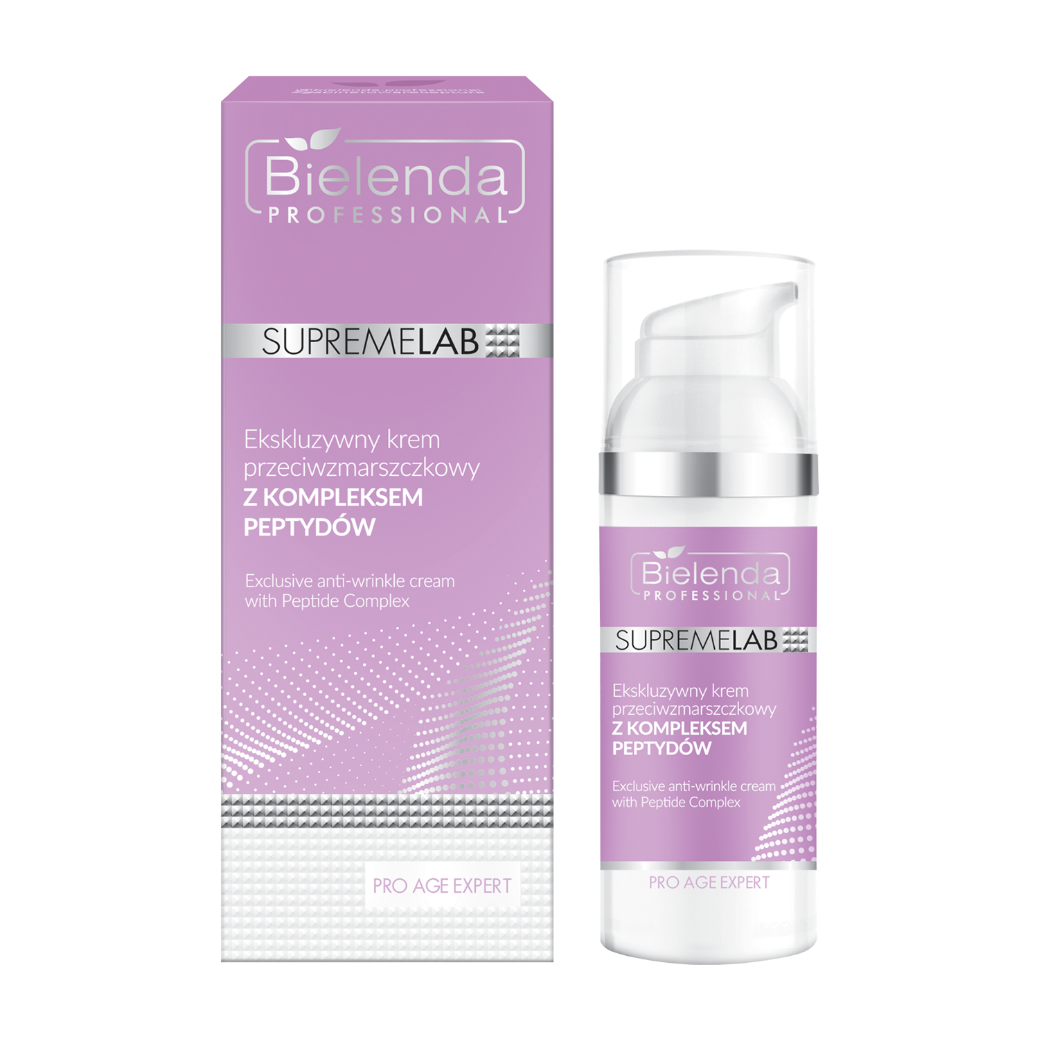 Nieznana Bielenda Professional SupremeLAB Pro Age Expert, ekskluzywny krem przeciwzmarszczkowy do twarzy z kompleksem peptydów, 50 ml