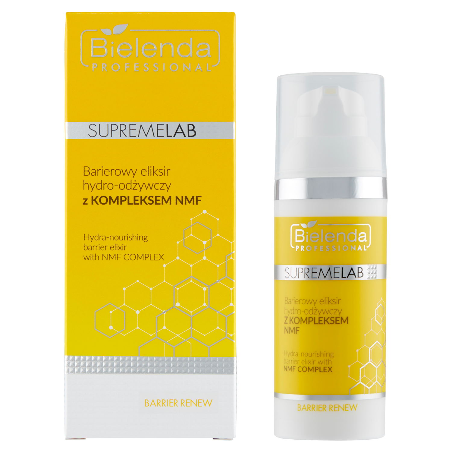 Nieznana Bielenda Professional SupremeLAB Barrier Renew, barierowy eliksir hydro-odżywczy do twarzy z kompleksem NMF, 50 ml