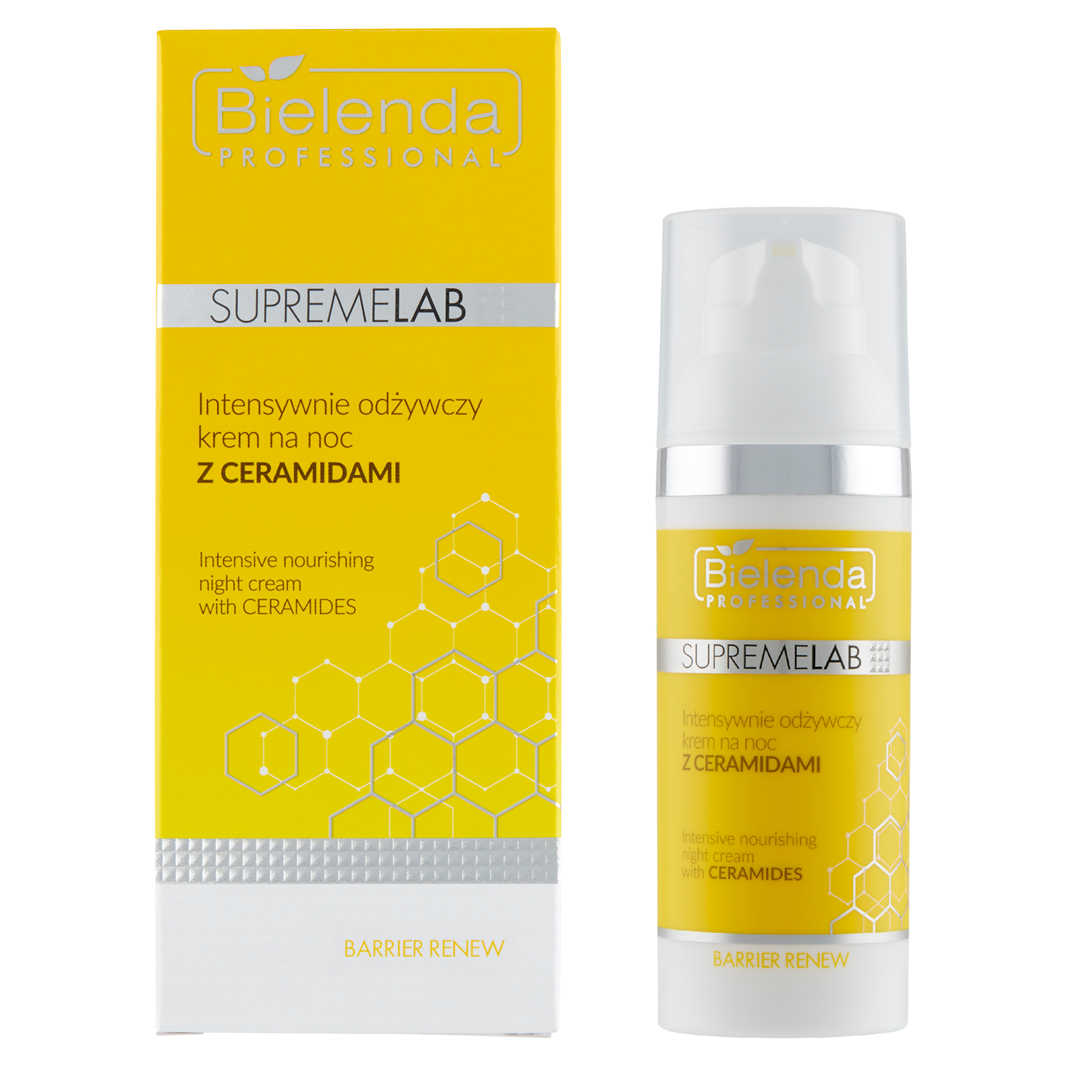 Nieznana Bielenda Professional SupremeLAB Barrier Renew, intensywnie odżywczy krem do twarzy na noc z ceramidami, 50 ml