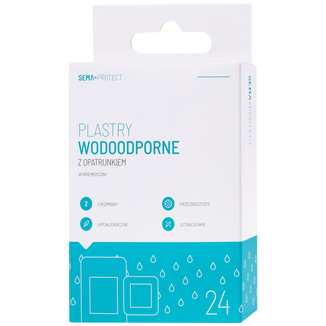 SEMA Protect, plastry wodoodporne, 24 sztuki USZKODZONE OPAKOWANIE - zdjęcie produktu