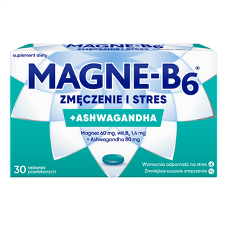 Magne B6 Zmęczenie i Stres, 30 tabletek powlekanych USZKODZONE OPAKOWANIE Magne B6 Zmęczenie i Stres, 30 tabletek powlekanych USZKODZONE OPAKOWANIE - zdjęcie produktu