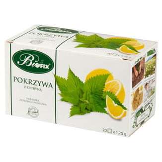 Bi fix Pokrzywa z cytryną, herbatka ziołowo-owocowa, 1,75 g x 20 saszetek USZKODZONE OPAKOWANIE - zdjęcie produktu