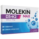 Molekin D3 + K2 Max, 30 tabletek powlekanych - miniaturka zdjęcia produktu
