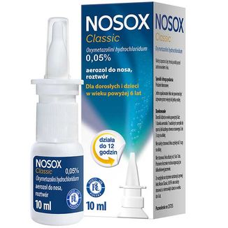 Nosox Classic 0,05%, aerozol do nosa, 10 ml - zdjęcie produktu