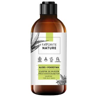 Favorite Nature, szampon do włosów przetłuszczających się, aloes + pokrzywa, 400 ml - zdjęcie produktu