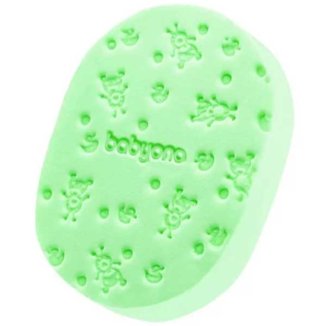 BabyOno, delikatna gąbka do kąpieli dla niemowląt, 063/01, zielona, 1 sztuka - zdjęcie produktu