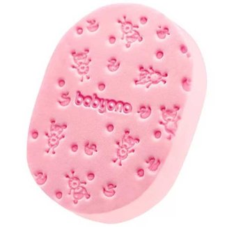 BabyOno, delikatna gąbka do kąpieli dla niemowląt, 063/02, różowa, 1 sztuka - zdjęcie produktu