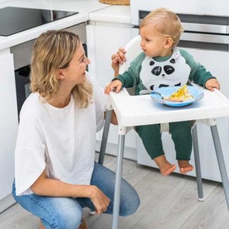 BabyOno, łyżeczka plastyczna, 1066/01, niebieska i szara, od 6 miesiąca, 2 sztuki - 2 BabyOno, łyżeczka plastyczna, 1066/01, niebieska i szara, od 6 miesiąca, 2 sztuki - 2 - zdjęcie produktu