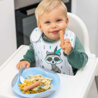BabyOno, łyżeczka plastyczna, 1066/01, niebieska i szara, od 6 miesiąca, 2 sztuki - 3 BabyOno, łyżeczka plastyczna, 1066/01, niebieska i szara, od 6 miesiąca, 2 sztuki - 3 - zdjęcie produktu