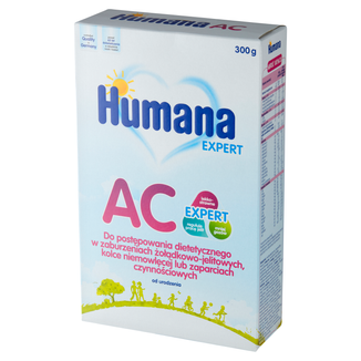 Humana AC, przy zaburzeniach żołądkowo-jelitowych, kolce i zaparciach, od urodzenia, 300 g - zdjęcie produktu