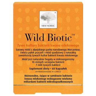 New Nordic Wild Biotic, 60 kapsułek - zdjęcie produktu