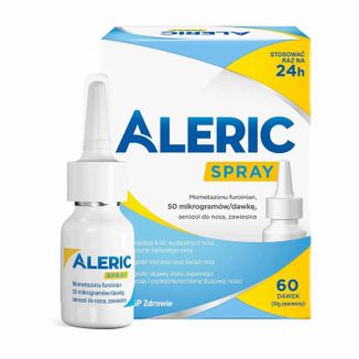 Aleric Spray 50 µg/dawkę, aerozol do nosa, zawiesina, 60 dawek KRÓTKA DATA - zdjęcie produktu