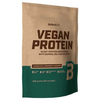 BioTechUSA Vegan Protein, smak czekoladowo-cynamonowy, 500 g - zdjęcie produktu