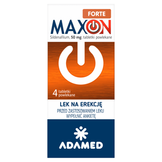 Maxon Forte 50 mg, 4 tabletki powlekane USZKODZONE OPAKOWANIE - zdjęcie produktu