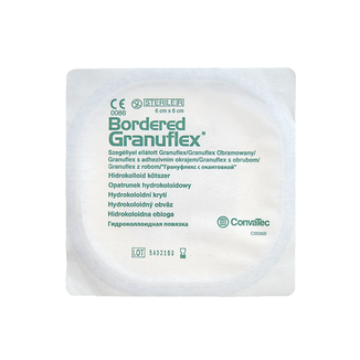 Granuflex Bordered, opatrunek hydrokoloidowy, 6 cm x 6 cm, 1 sztuka - zdjęcie produktu