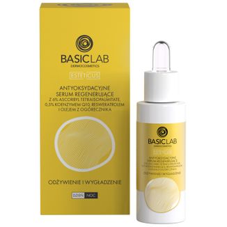 BasicLab Esteticus, antyoksydacyjne serum regenerujące z witaminą C 6%, odżywienie i wygładzenie, 30 ml BasicLab Esteticus, antyoksydacyjne serum regenerujące z witaminą C 6%, odżywienie i wygładzenie, 30 ml - zdjęcie produktu