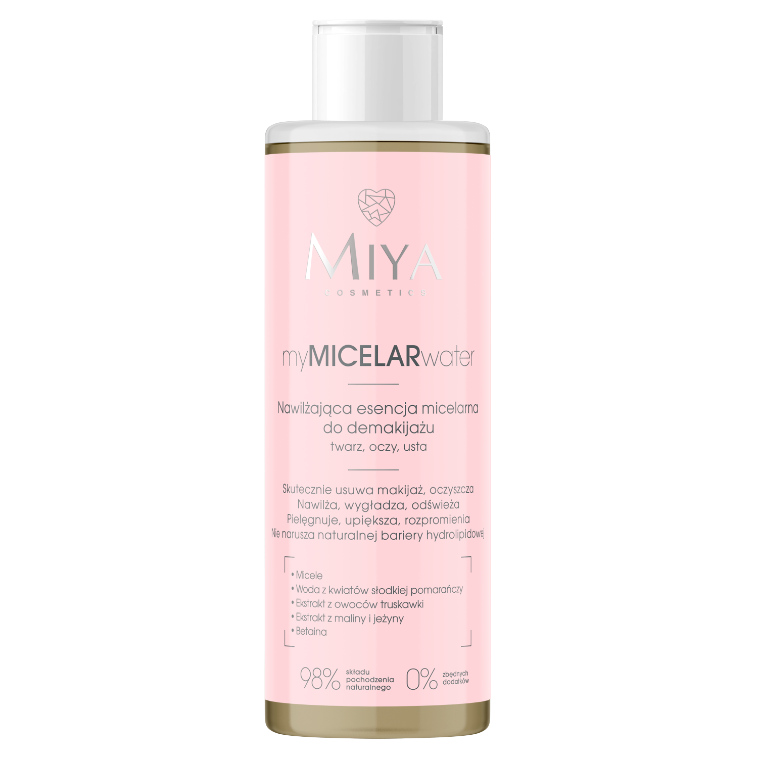 Nieznana Miya myMICELARwater, nawilżająca esensja micelarna do demakijażu, twarz, oczy, usta, 200 ml — Inhaltsstoffe und Bewertung