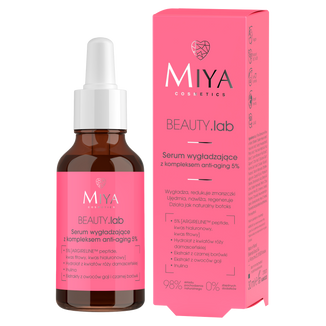 Miya BEAUTY.lab, serum wygładzające z kompleksem anti-aging 5%, 30 ml - zdjęcie produktu