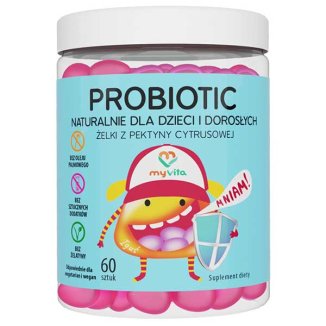 MyVita Probiotic, naturalne żelki dla dzieci i dorosłych, 60 sztuk - zdjęcie produktu