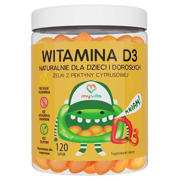 Myvita Witamina D3 Naturalne żelki Dla Dzieci I Dorosłych 120 Sztuk Cena Apteka 8607