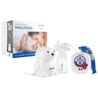 Zestaw Microlife Wyprawka Maluszka, laktator BC200 + termometr NC400 + Inhalator NEB400 USZKODZONE OPAKOWANIE - zdjęcie produktu