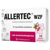 Allertec WZF 10 mg, 10 tabletek powlekanych KRÓTKA DATA - miniaturka zdjęcia produktu