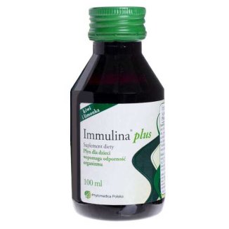 Immulina Plus, syrop dla dzieci, smak kiwi i limonka, 100 ml - zdjęcie produktu