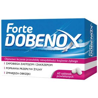 Dobenox Forte 500 mg, 60 tabletek powlekanych - zdjęcie produktu