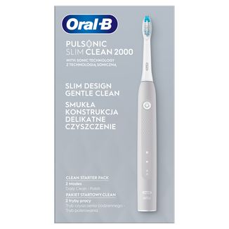 Oral-B Pulsonic Slim Clean 2000 White, soniczna elektryczna szczoteczka do zębów - zdjęcie produktu