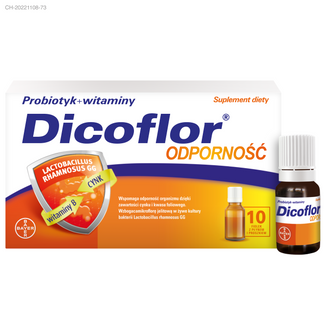 Dicoflor Odporność, dla dzieci od 3 roku i dorosłych, 10 ml x 10 fiolek KRÓTKA DATA - zdjęcie produktu