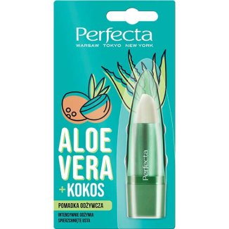 Perfecta Aloe Vera, pomadka odżywcza do ust, aloes + kokos, 5 g - zdjęcie produktu