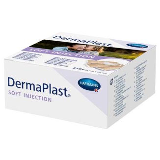 DermaPlast Soft Injection, plastry z opatrunkiem, poiniekcyjne, 40 mm x 16 mm, 250 sztuk - zdjęcie produktu