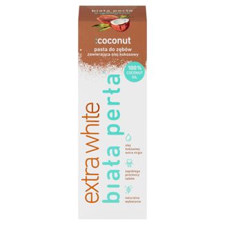 Biała Perła Extra White, wybielająca pasta do zębów, Coconut, 75 ml - zdjęcie produktu