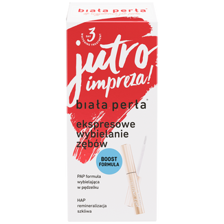 Biała Perła Jutro Impreza, zestaw do ekspresowego wybielania zębów w pędzelku USZKODZONE OPAKOWANIE - zdjęcie produktu