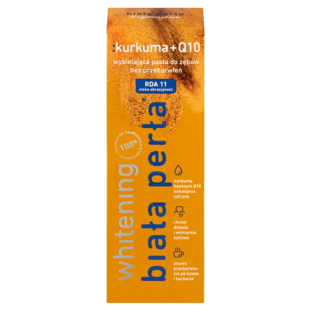 Biała Perła Biała Perła Whitening, aufhellend Zahnpasta, Kurkuma + Q10, 75 ml — Inhaltsstoffe und Bewertung