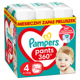 Pampers Pants, pieluchomajtki, Maxi, rozmiar 4, 9-15 kg, 176 sztuk USZKODZONE OPAKOWANIE - miniaturka zdjęcia produktu