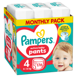 Pampers Active Baby Pants 4 (9-15 kg), pieluchomajtki, 176 sztuk USZKODZONE OPAKOWANIE - miniaturka zdjęcia produktu