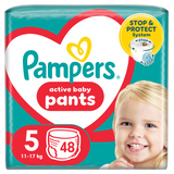 Pampers Pants, pieluchomajtki, Junior, rozmiar 5, 12-17 kg, 48 sztuk - miniaturka zdjęcia produktu