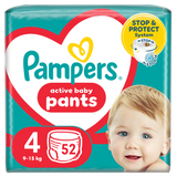 Pampers Active Baby Pants 4 (9-15 kg), pieluchomajtki, 52 sztuki - miniaturka zdjęcia produktu