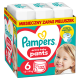 Pampers Pants, pieluchomajtki, Extra Large, rozmiar 6, 14-19 kg, 132 sztuki - miniaturka zdjęcia produktu