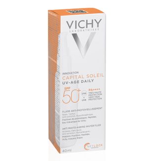 Vichy Capital Soleil UV-Age Daily, fluid przeciw fotostarzeniu się skóry, SPF 50+, 40 ml - zdjęcie produktu