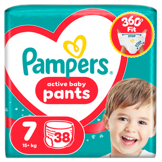 Pampers Active Baby Pants 7 (15+ kg), pieluchomajtki, 38 sztuk - zdjęcie produktu