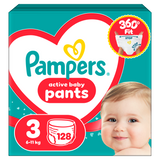 Pampers Active Baby Pants 3 (6-11 kg), pieluchomajtki, 128 sztuk - miniaturka zdjęcia produktu