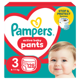 Pampers Pants, pieluchomajtki, rozmiar 3, 6-11 kg, 128 sztuk - miniaturka zdjęcia produktu