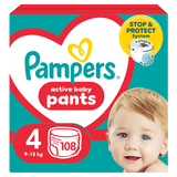 Pampers Pants, pieluchomajtki, rozmiar 4, 9-15 kg, 108 sztuk - miniaturka zdjęcia produktu