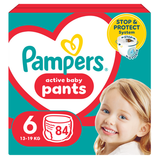 Pampers Active Baby Pants 6 (14-19 kg), pieluchomajtki, 84 sztuki USZKODZONE OPAKOWANIE - zdjęcie produktu